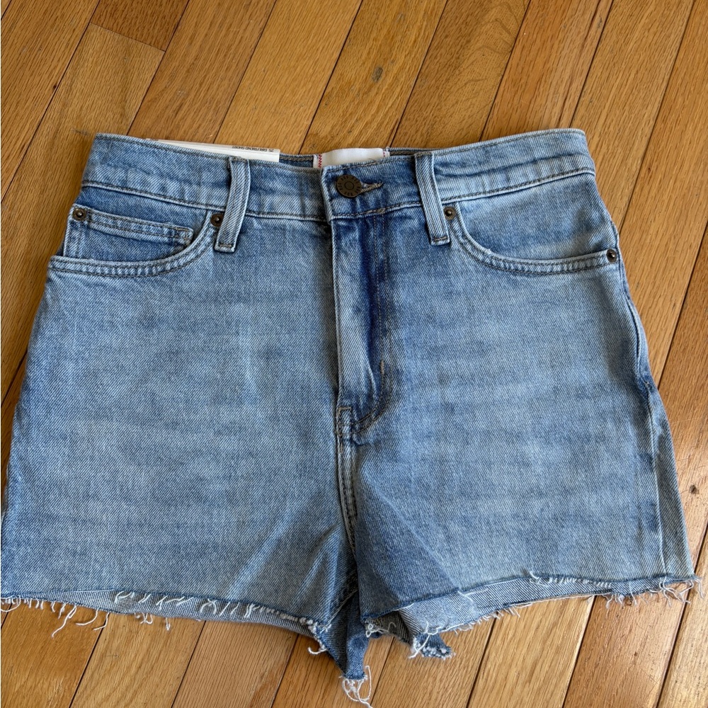 BDG Light Blue High-Rise Denim Shorts